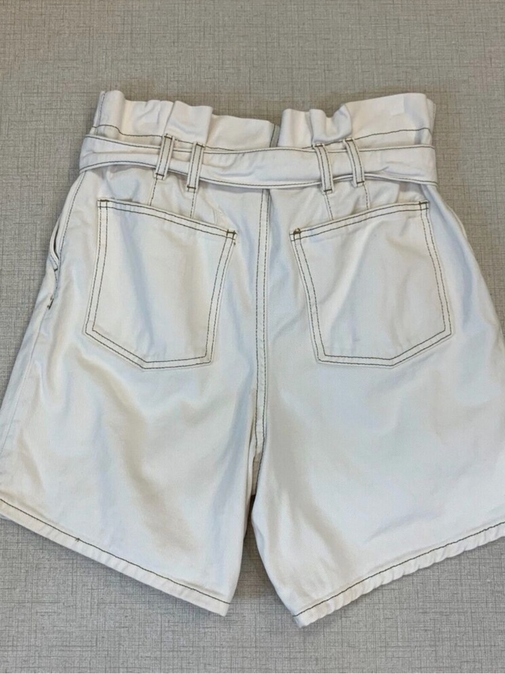 Free People Cindy Utility Shorts Womens 4 High Rise Adjustable Belt Button Fly - Picture 4 of 5